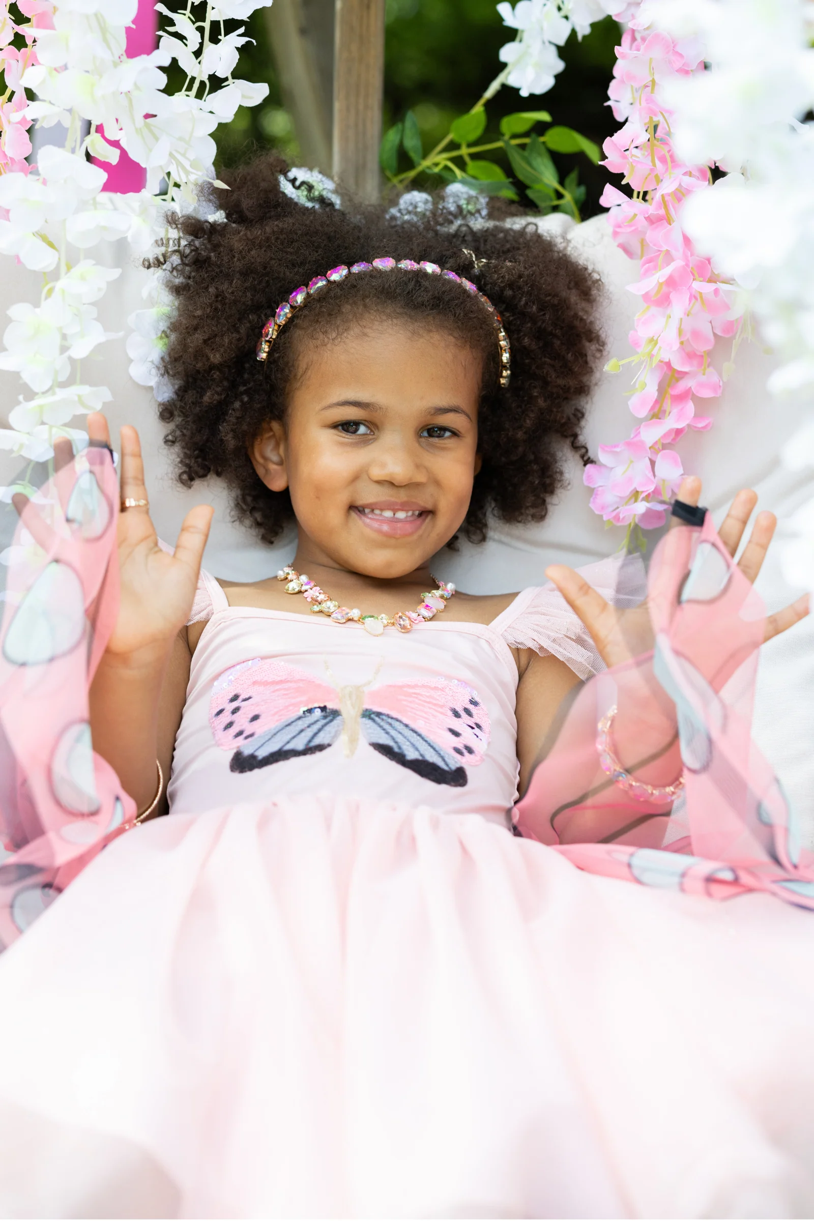 Sequins Secret Butterfly Twirl Dress with Wings - Image 3