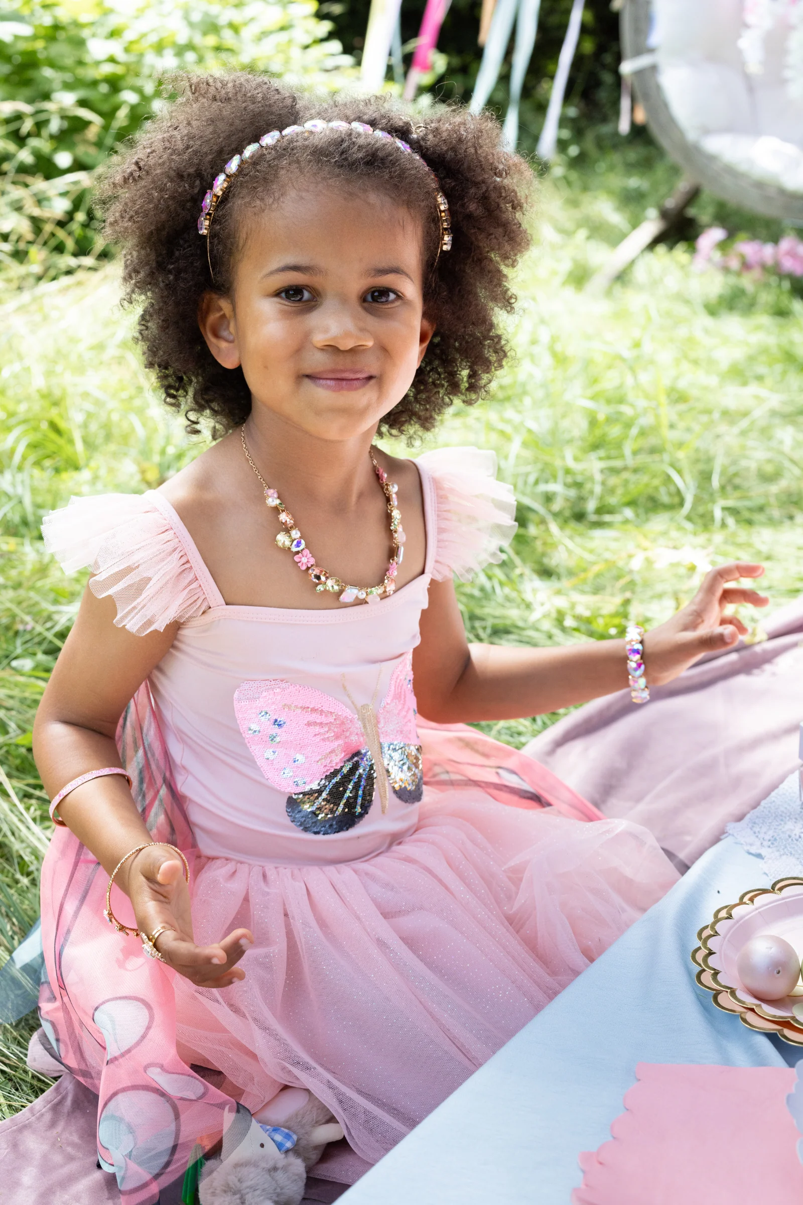 Sequins Secret Butterfly Twirl Dress with Wings - Image 5