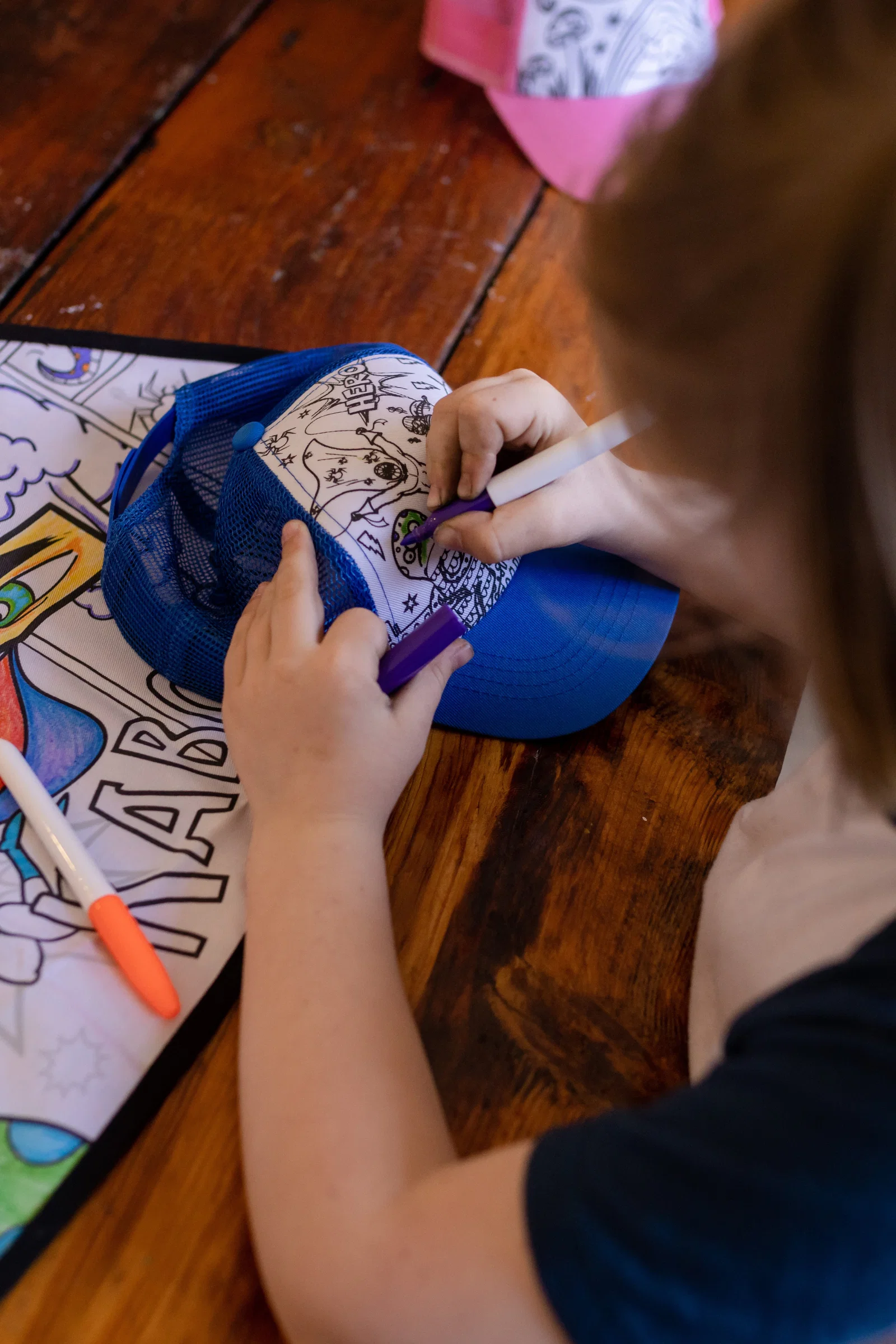 Superhero Colour-in Ball Cap - Image 6