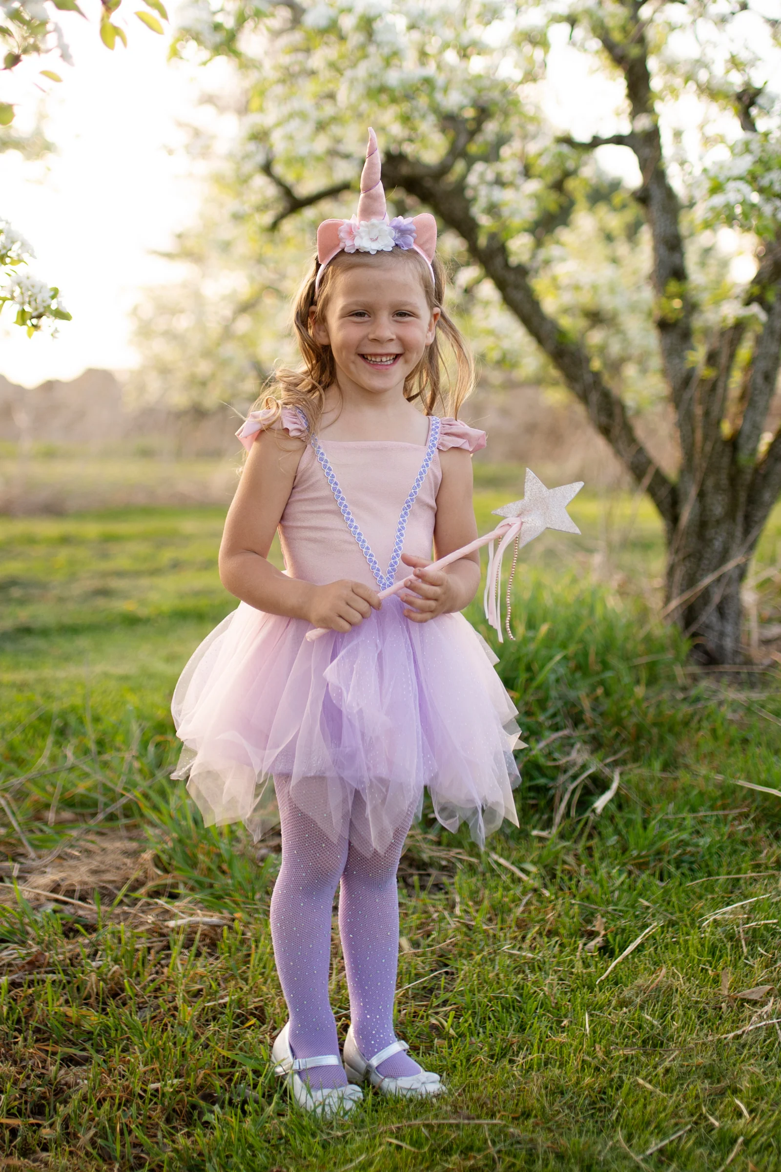 Pink Shimmer Unicorn Dress & Headband - Image 3