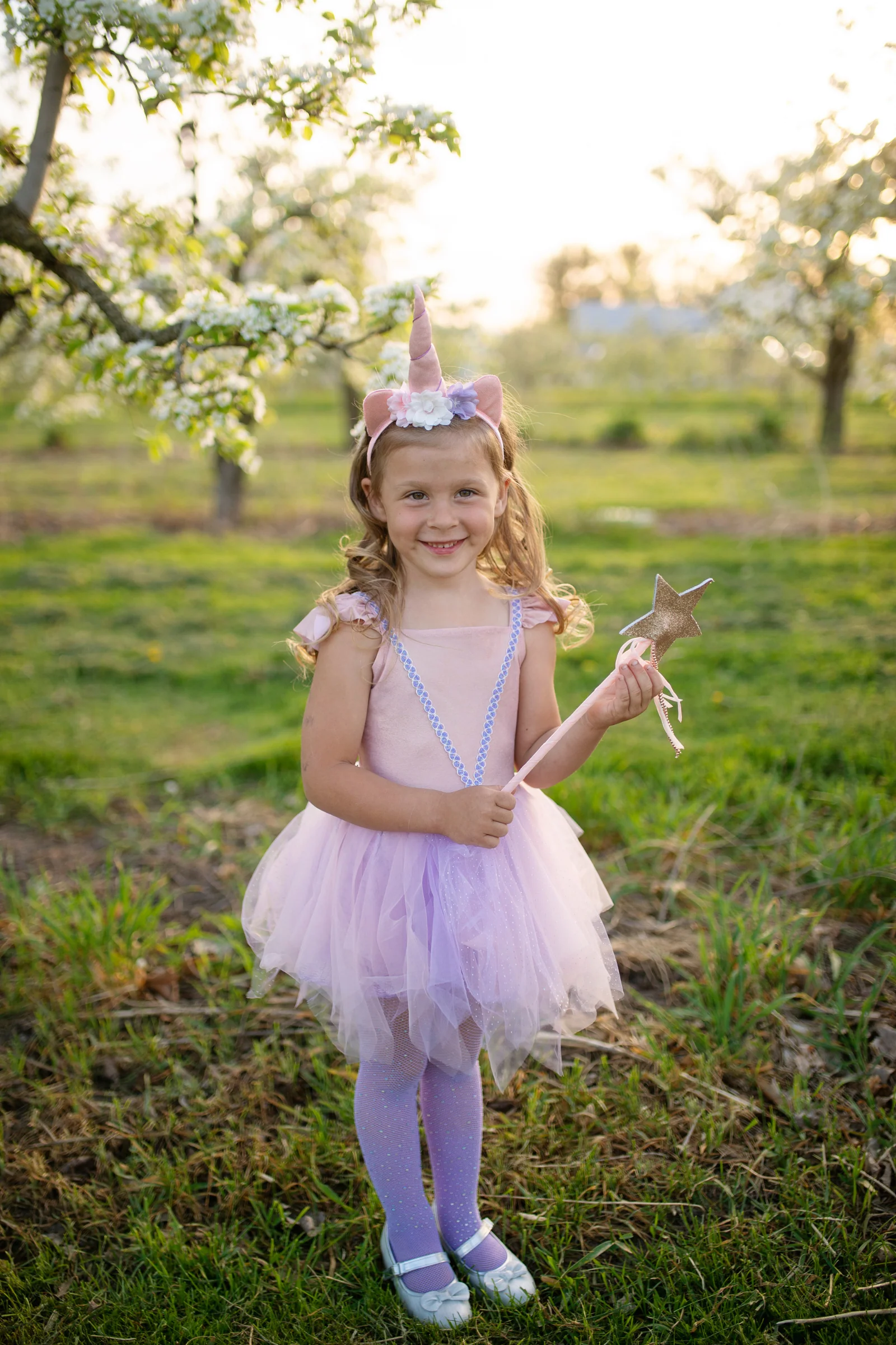 Pink Shimmer Unicorn Dress & Headband - Image 4