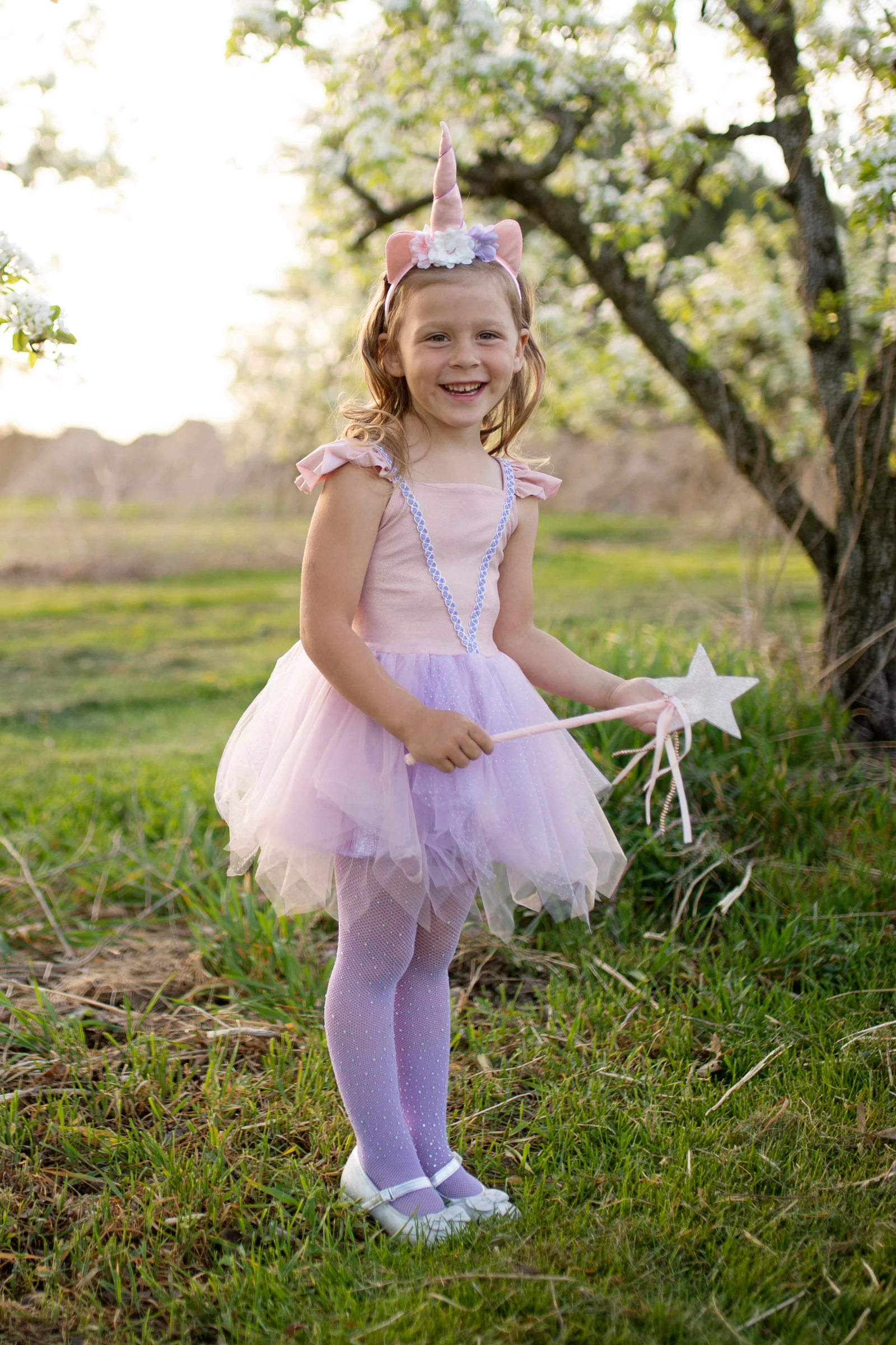 Pink Shimmer Unicorn Dress & Headband - Image 5