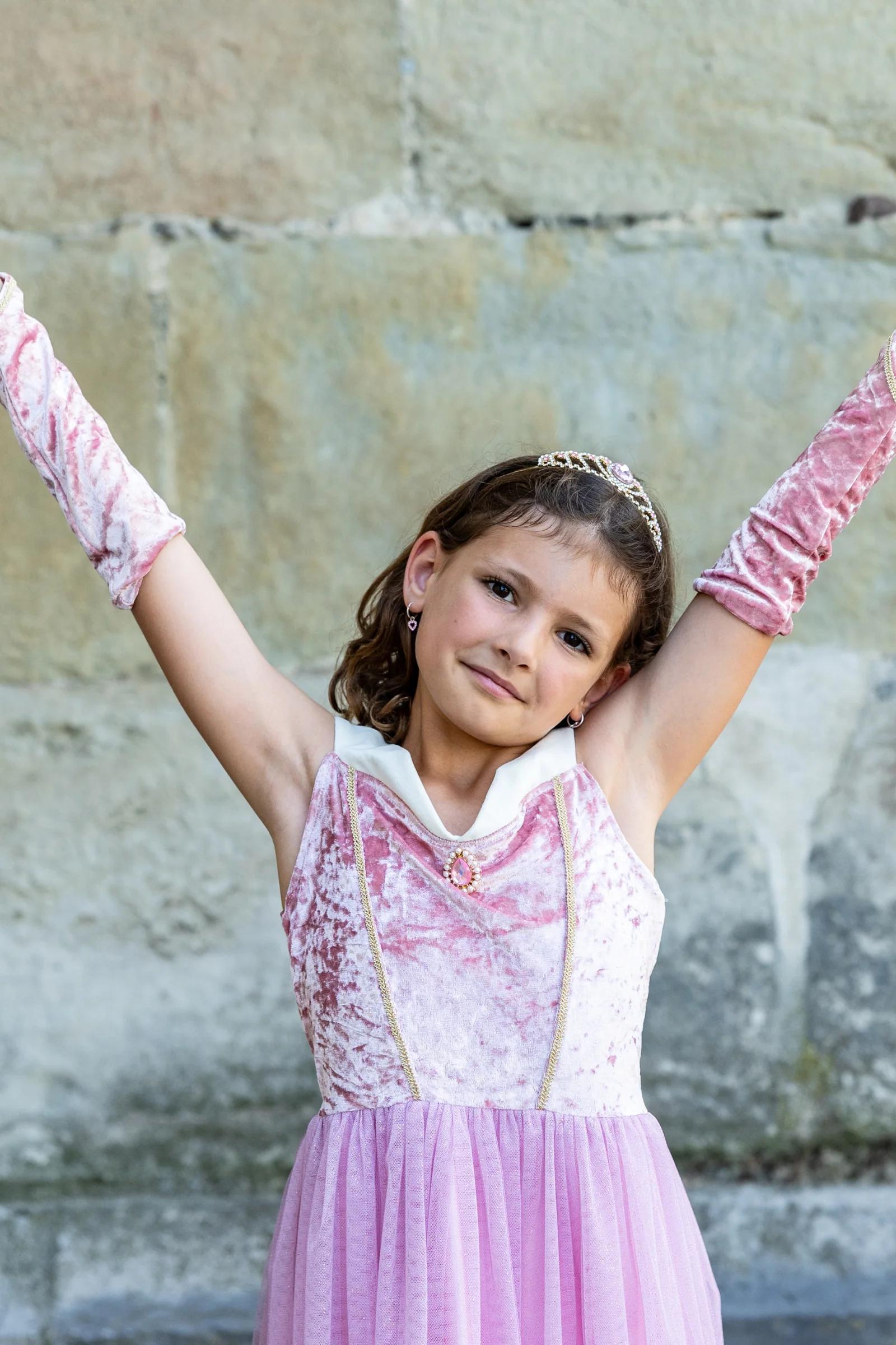 Velvety Soft Sleeping Sweetheart Princess Gown with Arm Warmers - Image 2