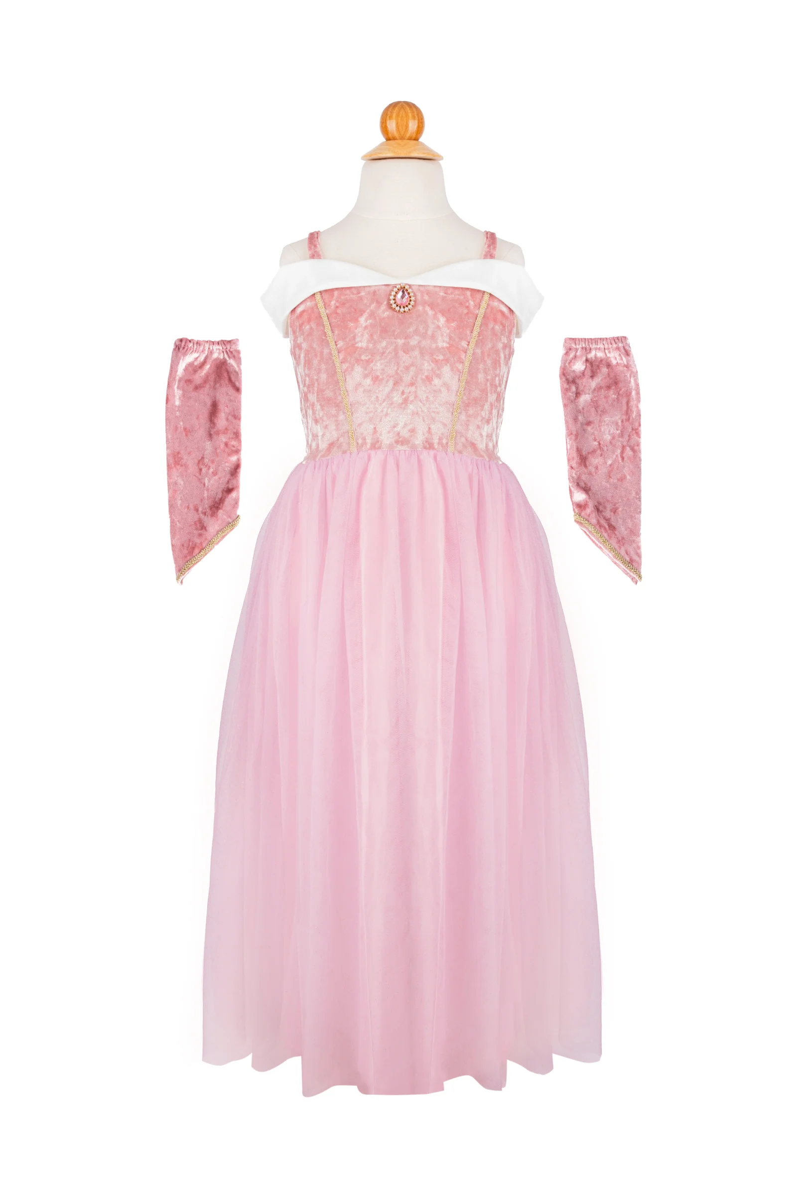 Velvety Soft Sleeping Sweetheart Princess Gown with Arm Warmers - Image 9