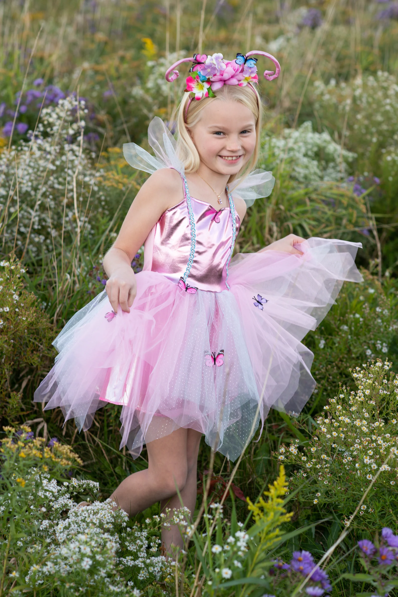 Woodland Butterfly Dress & Headpiece - Image 3