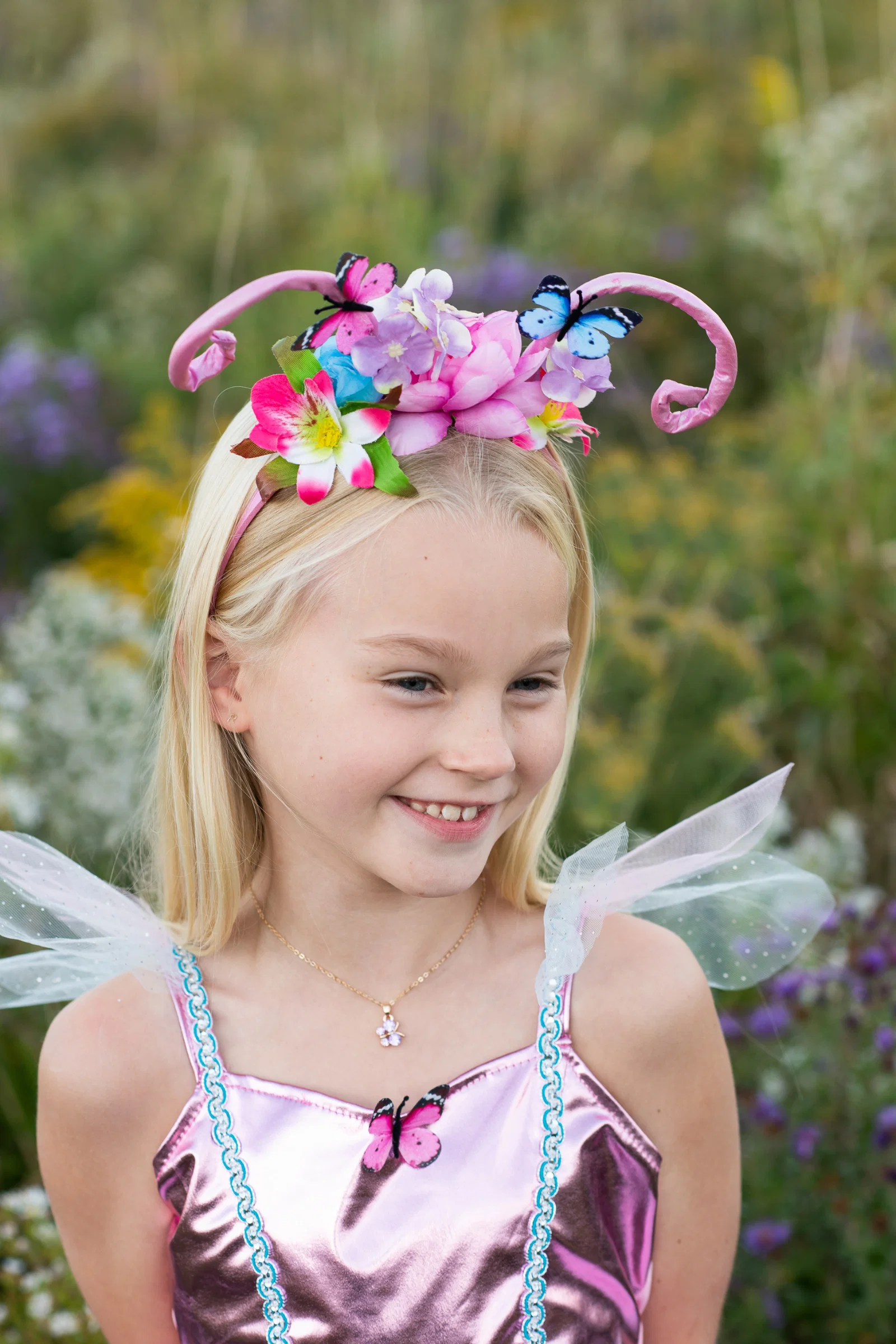 Woodland Butterfly Dress & Headpiece - Image 6