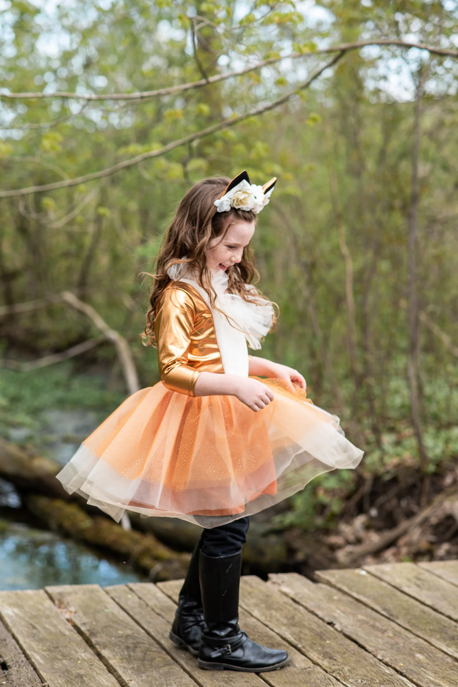 Woodland Fox Dress with Headpiece - Image 3